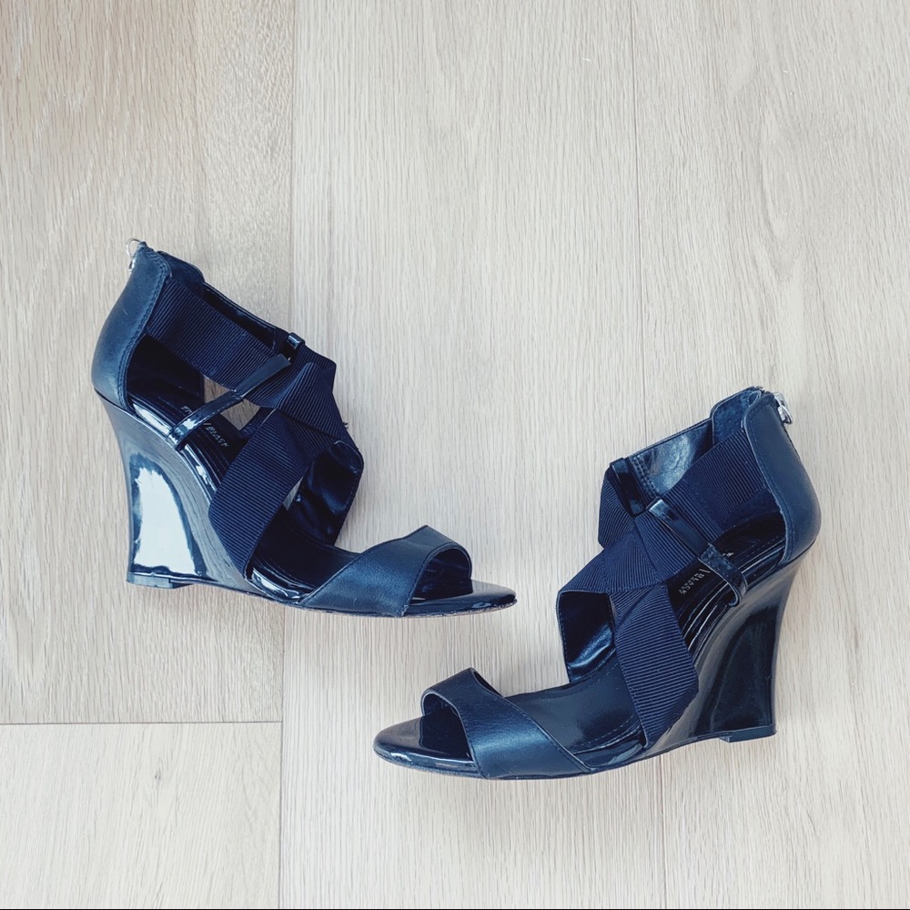 White House Black Market Black Dressy wedge